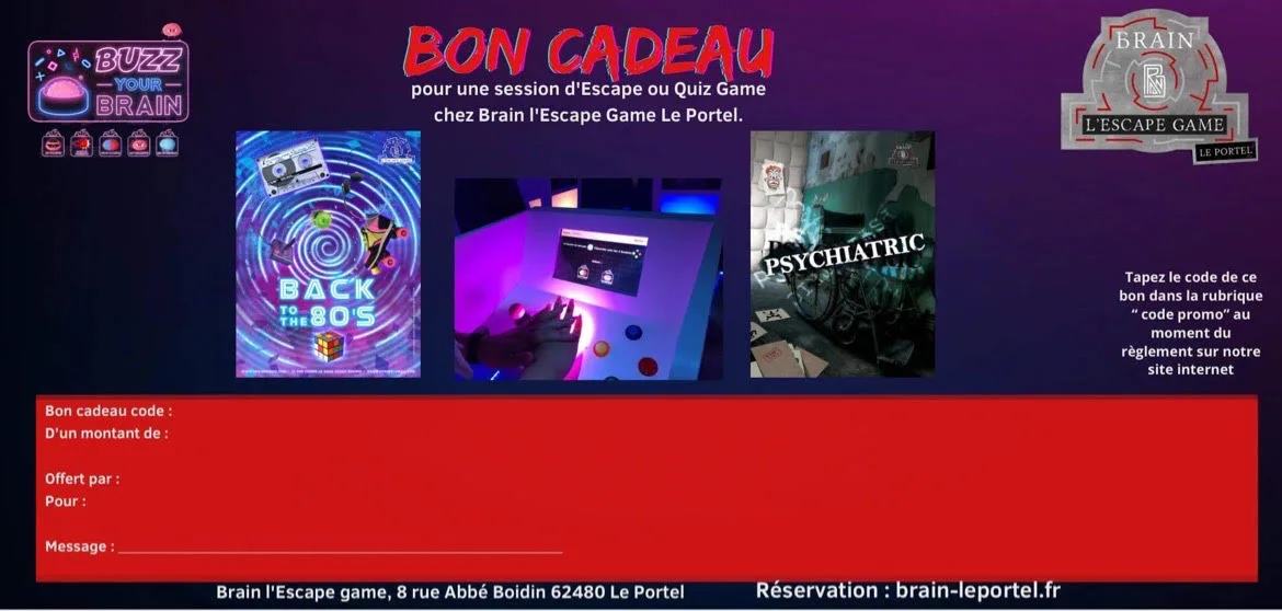 Bons cadeaux Brain Le Portel