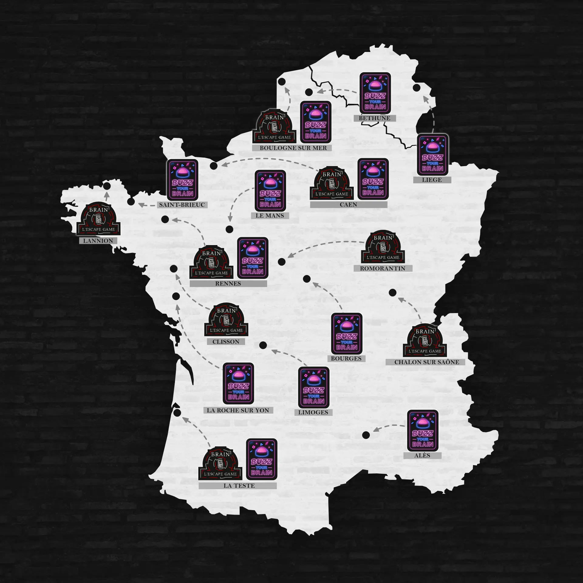 Carte de France Brains